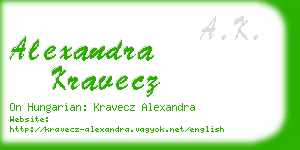 alexandra kravecz business card